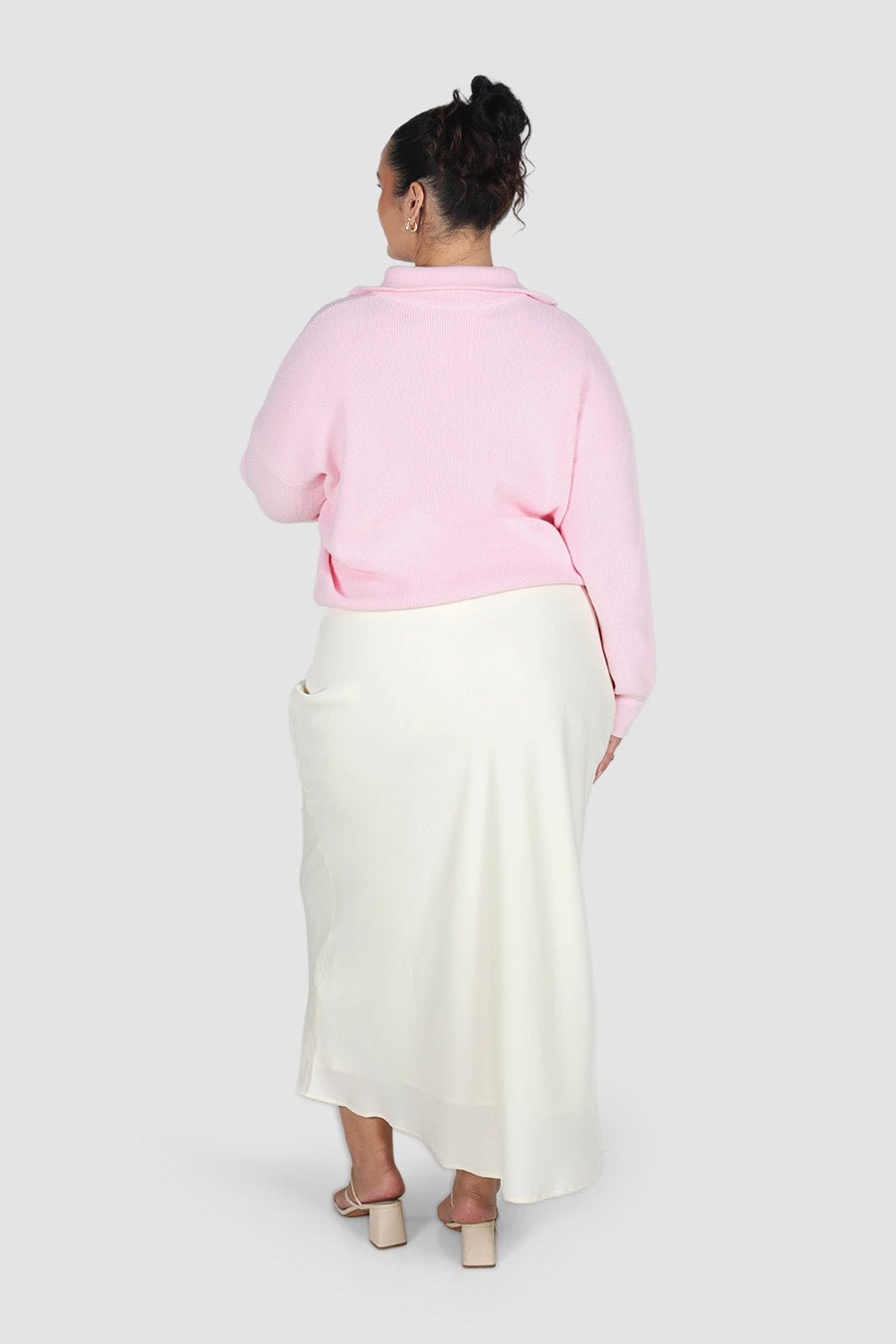 FLETCHER ZIP KNIT SOFT PINK - Fayt The Label
