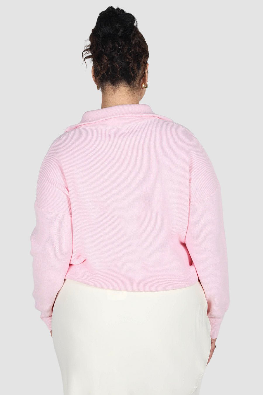 FLETCHER ZIP KNIT SOFT PINK - Fayt The Label