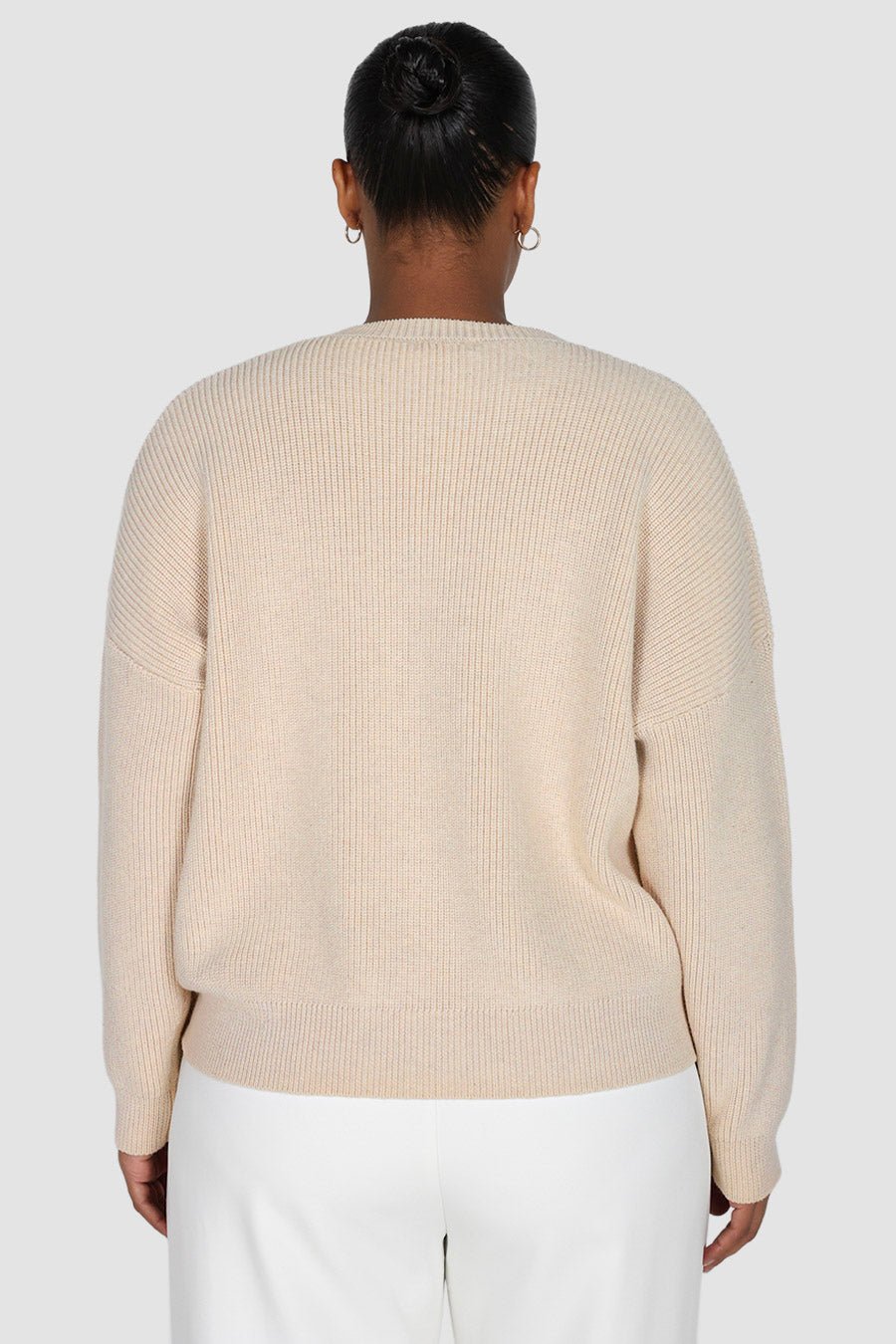 GENE ZIP CARDIGAN BONE - Fayt The Label