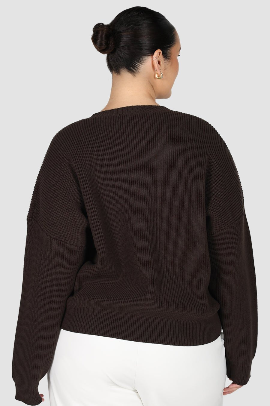 GENE ZIP CARDIGAN CHOCOLATE - Fayt The Label