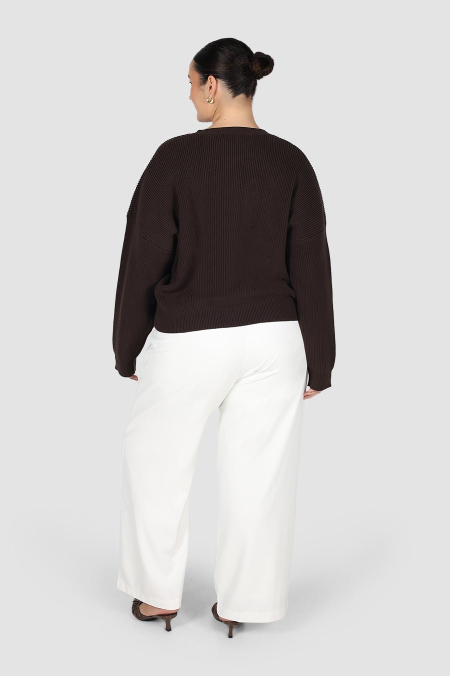 GENE ZIP CARDIGAN CHOCOLATE - Fayt The Label