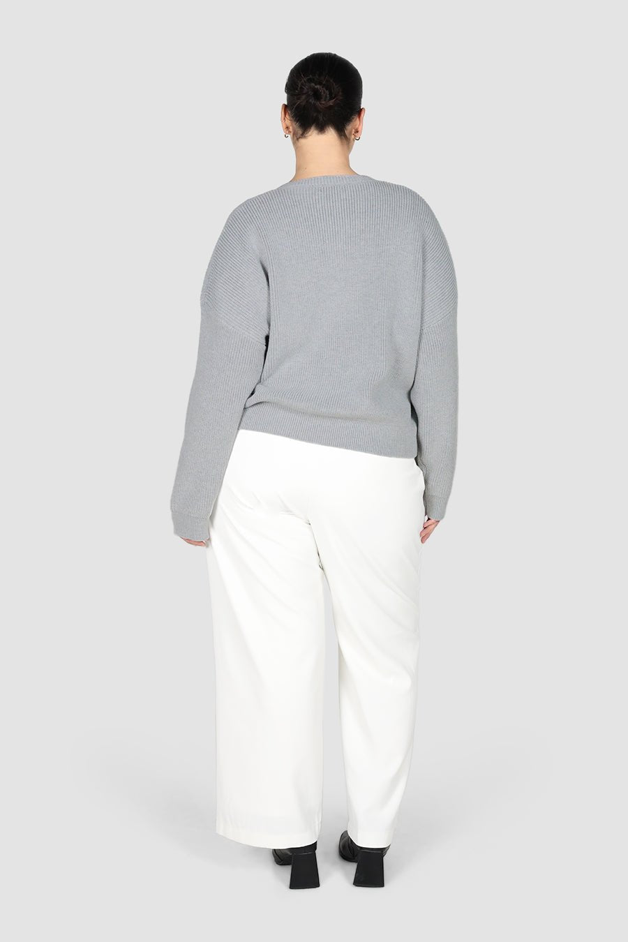 GENE ZIP CARDIGAN GREY MARLE - Fayt The Label