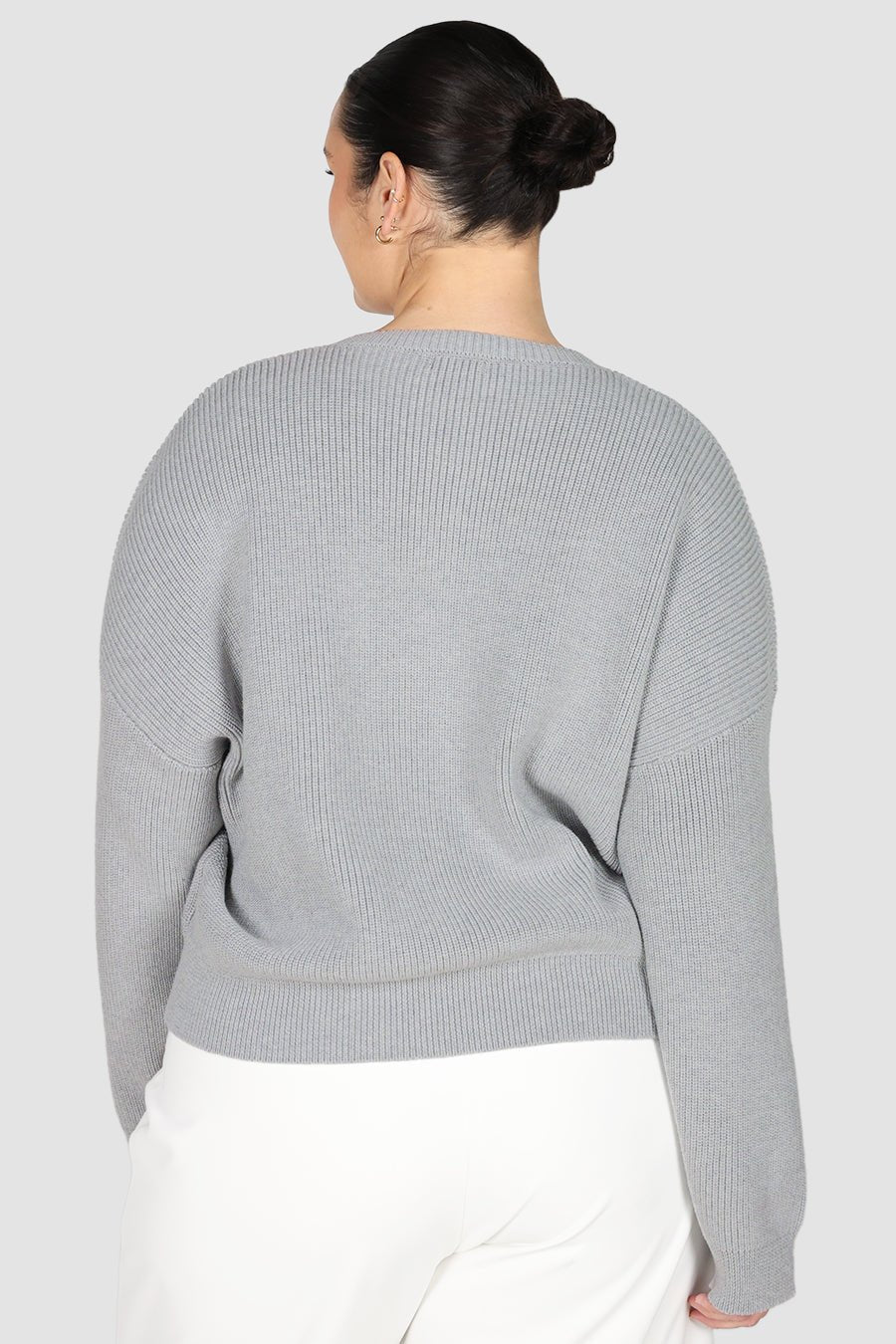 GENE ZIP CARDIGAN GREY MARLE - Fayt The Label