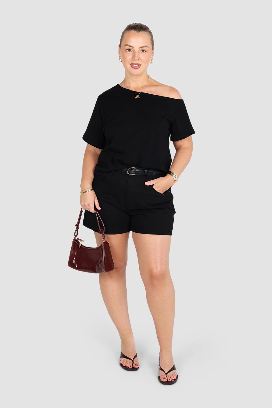 GREER DENIM SHORT BLACK - Fayt The Label