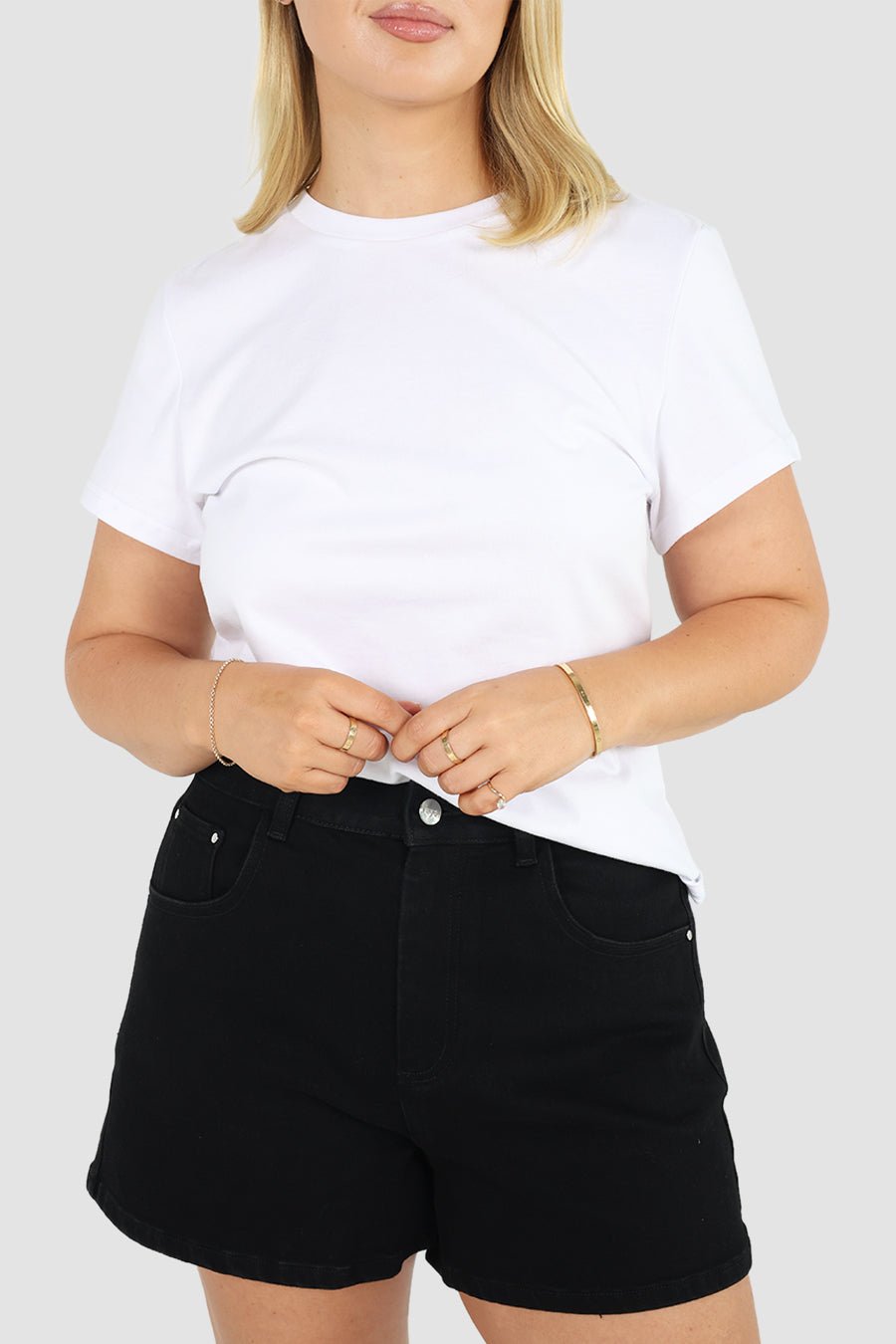 GREER DENIM SHORT BLACK - Fayt The Label