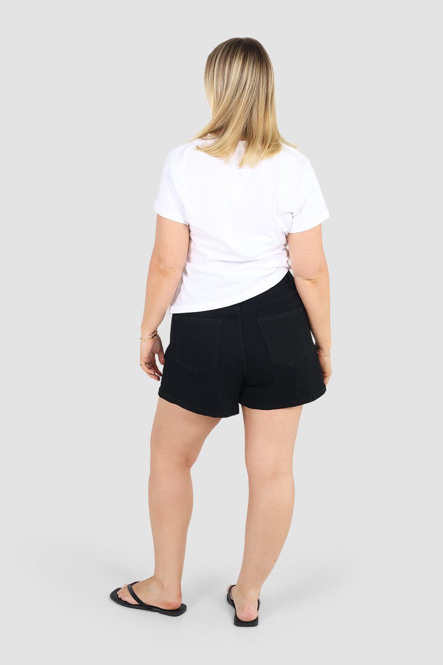 GREER DENIM SHORT BLACK - Fayt The Label