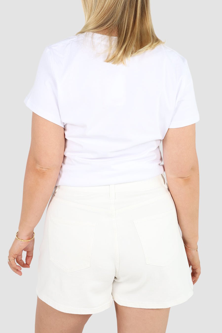 GREER DENIM SHORT WHITE - Fayt The Label