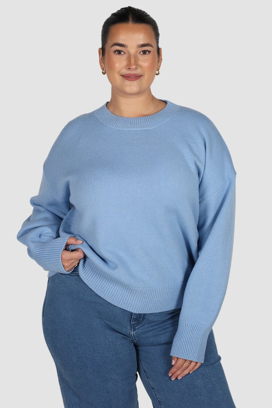 HARPER KNIT SOFT BLUE - Fayt The Label