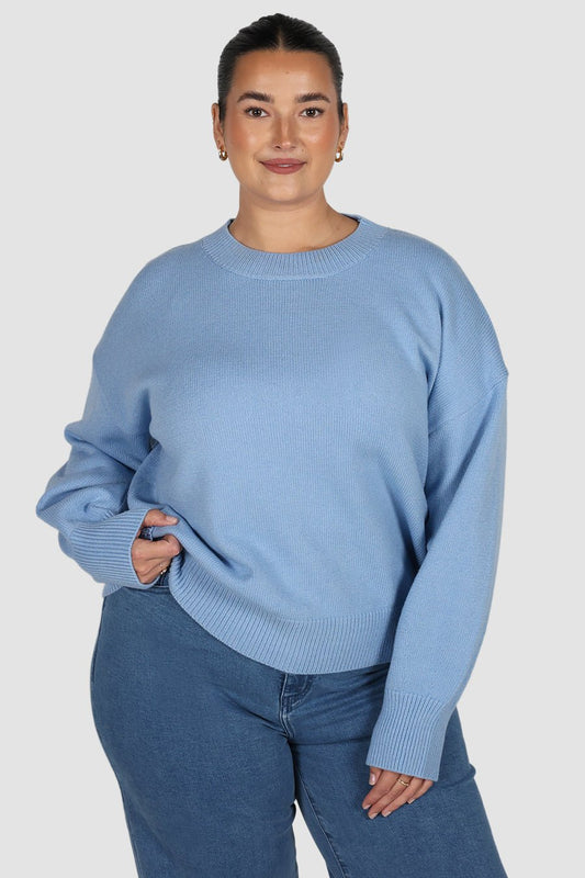 HARPER KNIT SOFT BLUE - Fayt The Label