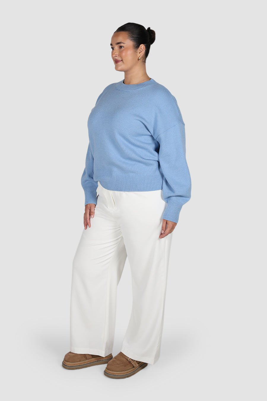 HARPER KNIT SOFT BLUE - Fayt The Label