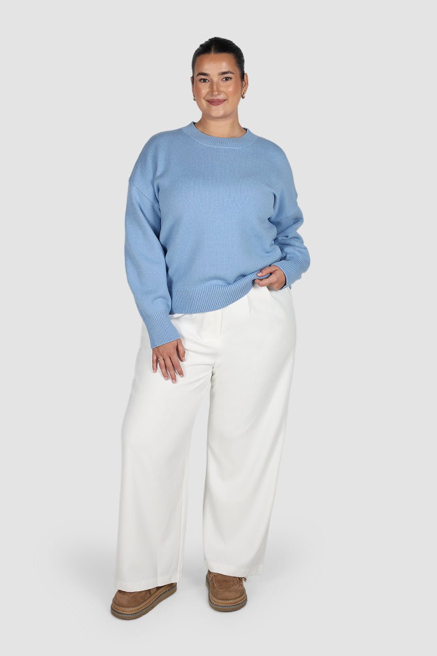HARPER KNIT SOFT BLUE - Fayt The Label