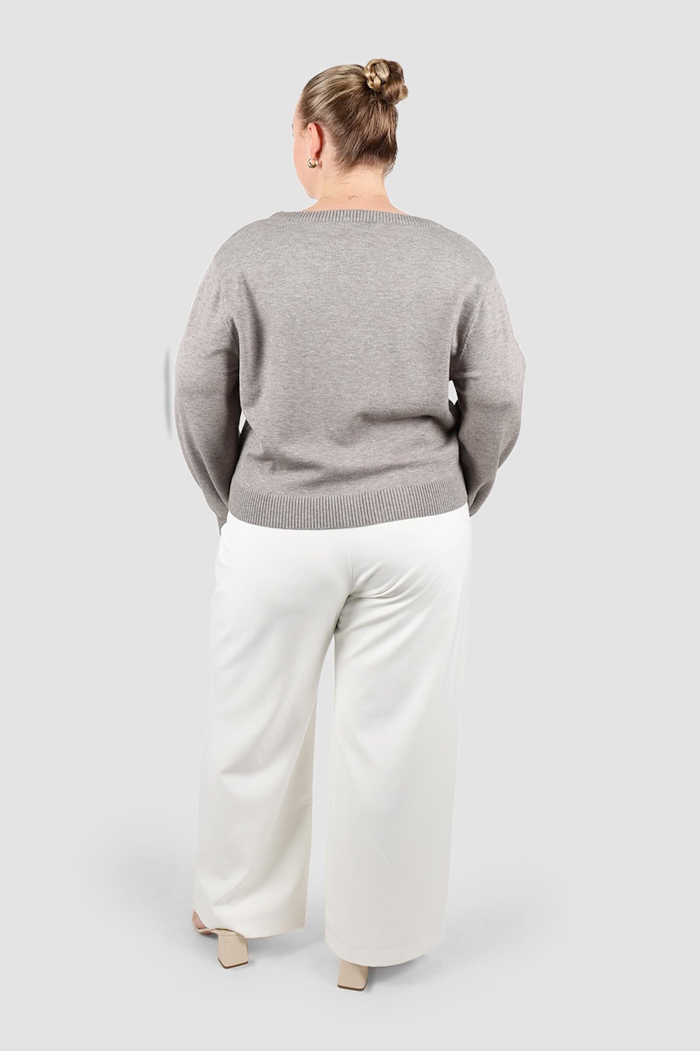 HARRIET CARDIGAN GREY MARLE - Fayt The Label