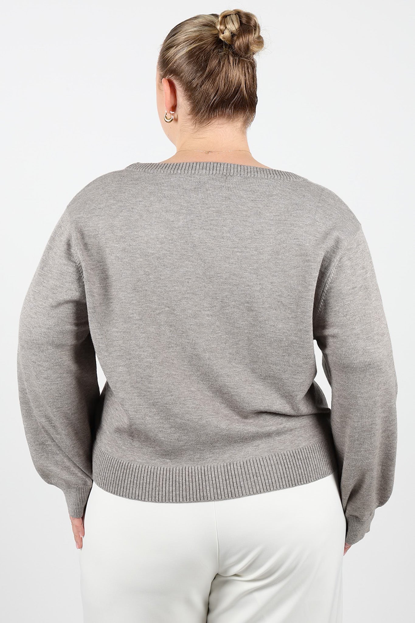 HARRIET CARDIGAN GREY MARLE - Fayt The Label