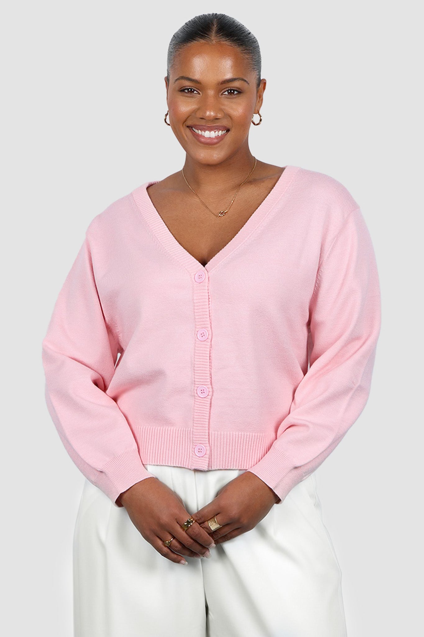 HARRIET CARDIGAN PINK - Fayt The Label