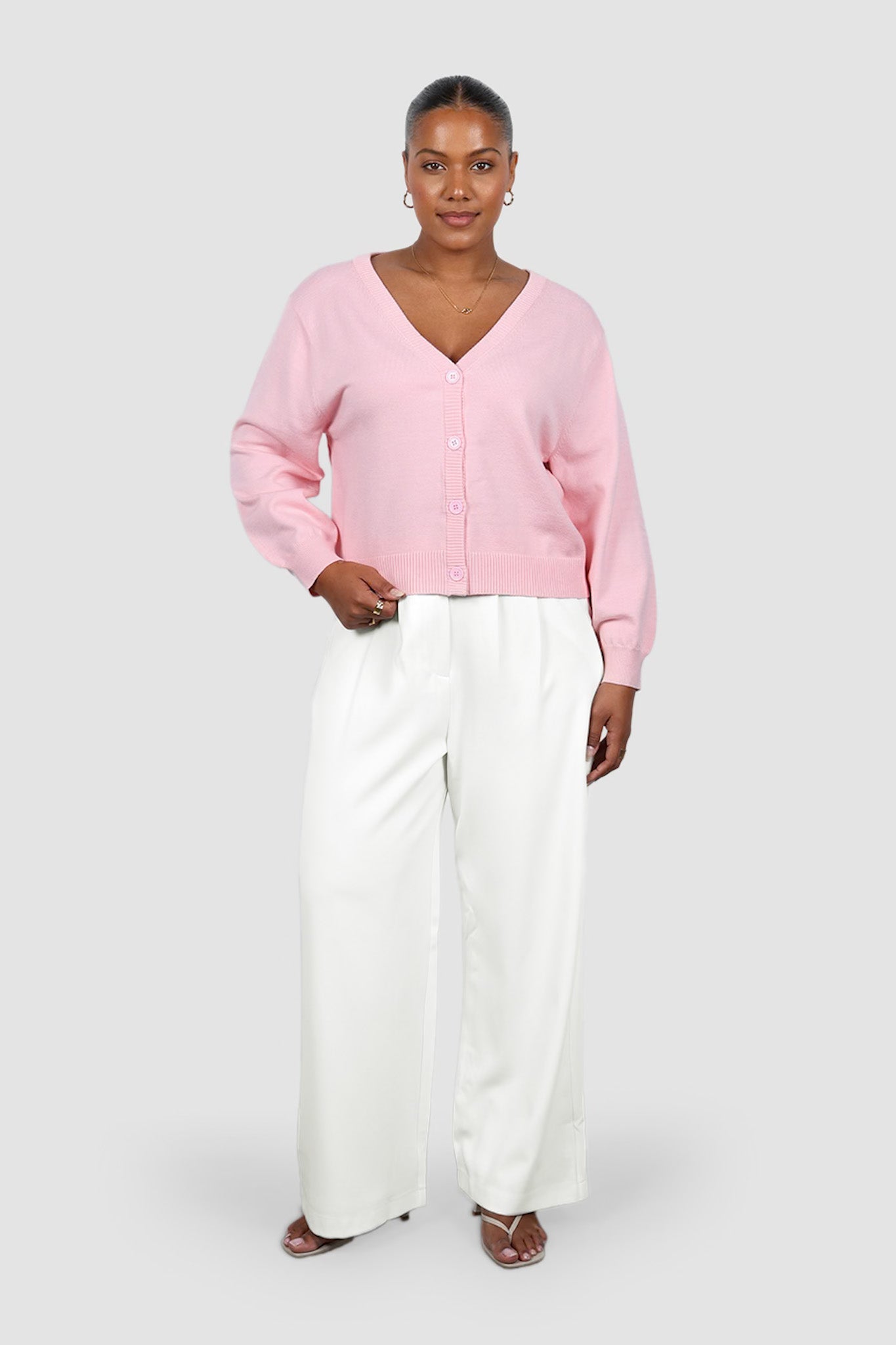 HARRIET CARDIGAN PINK - Fayt The Label