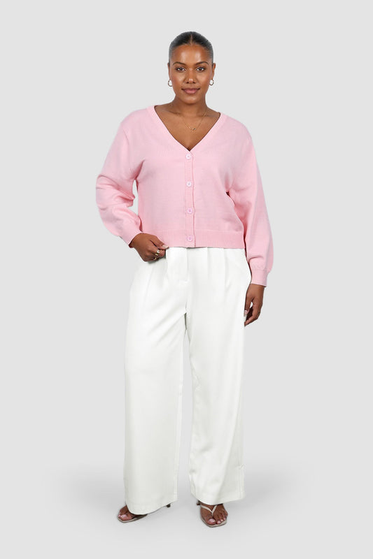 HARRIET CARDIGAN PINK - Fayt The Label
