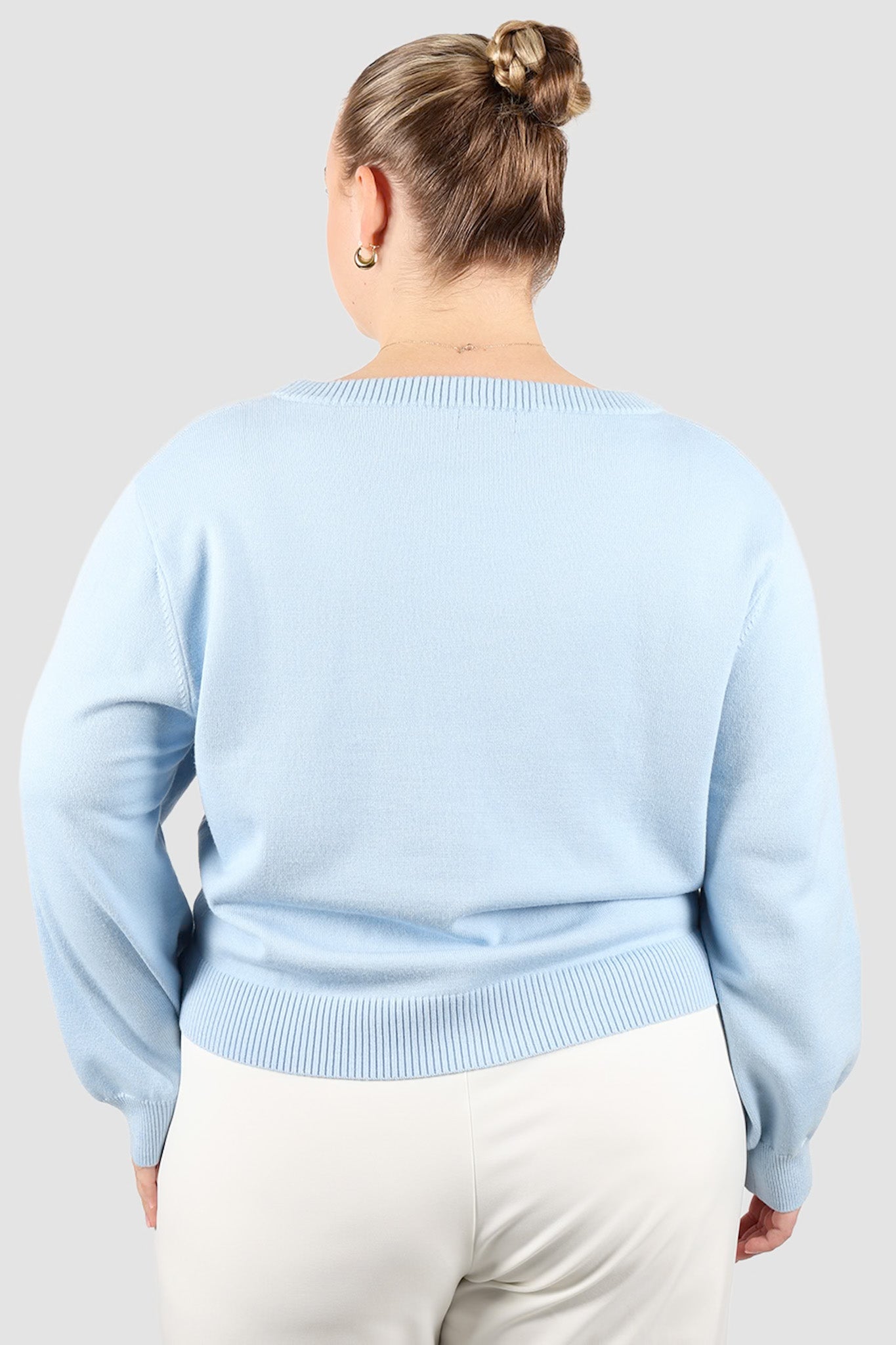 HARRIET CARDIGAN SOFT BLUE - Fayt The Label