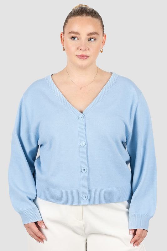 HARRIET CARDIGAN SOFT BLUE - Fayt The Label