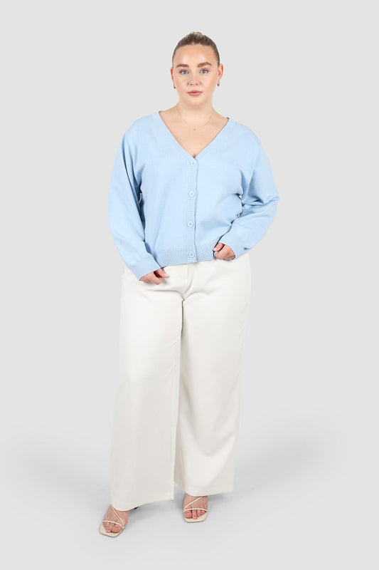 HARRIET CARDIGAN SOFT BLUE - Fayt The Label