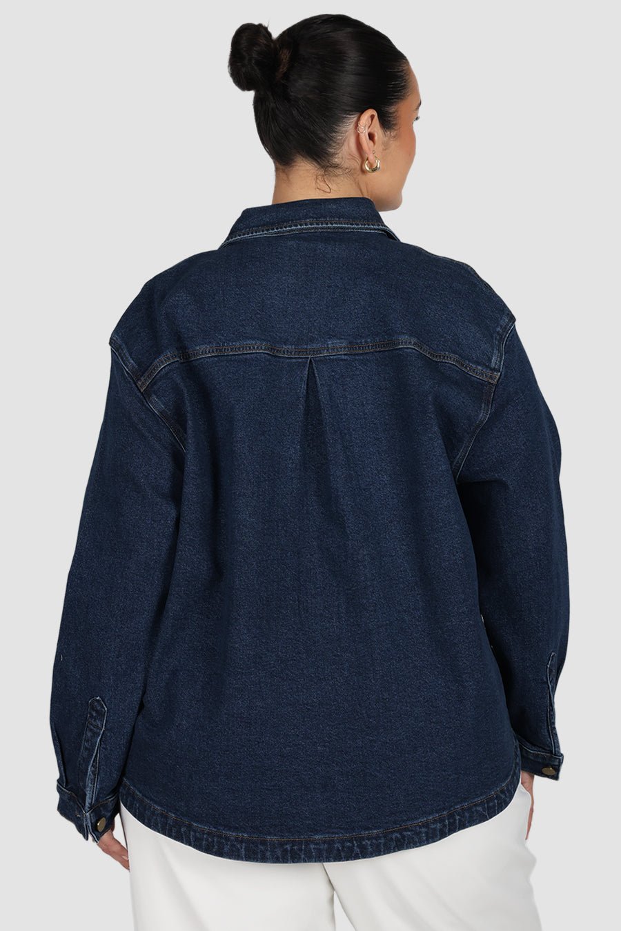 HARRINGTON DENIM JACKET DEEP BLUE - Fayt The Label
