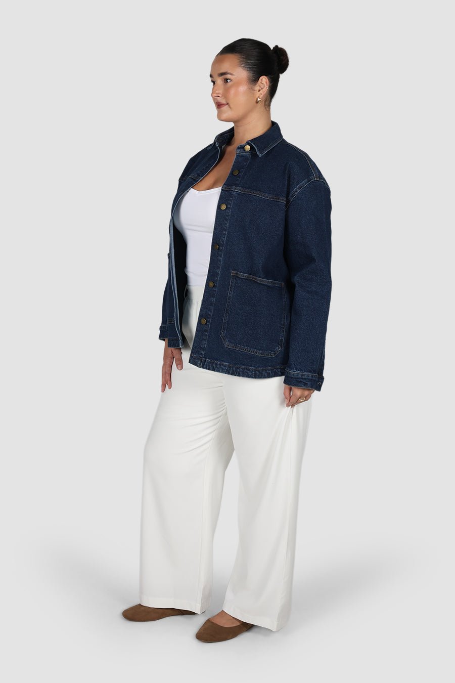 HARRINGTON DENIM JACKET DEEP BLUE - Fayt The Label
