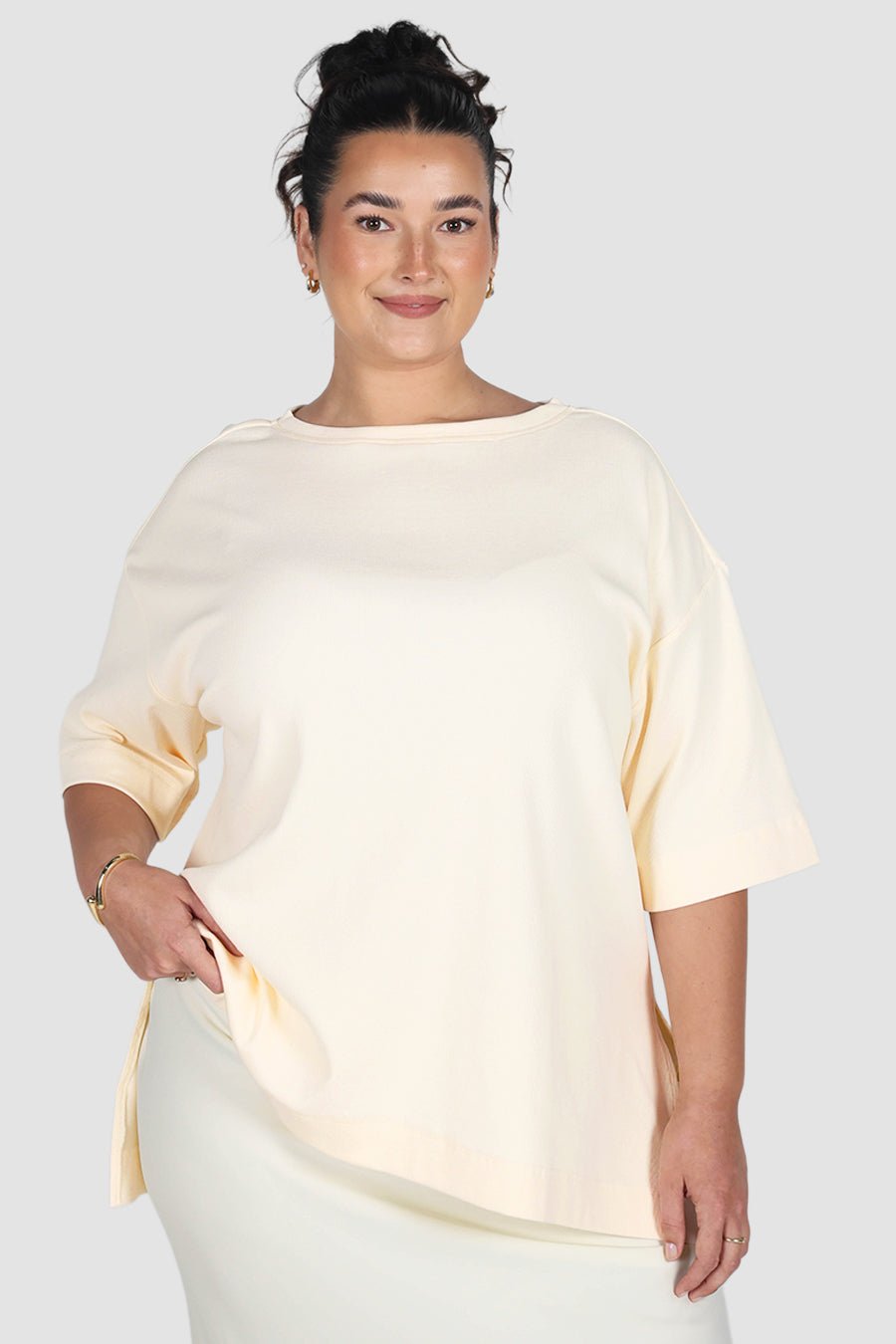 HAVEN OVERSIZED TEE MILK - Fayt The Label
