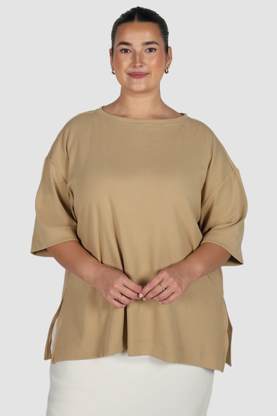 HAVEN OVERSIZED TEE NEUTRAL - Fayt The Label