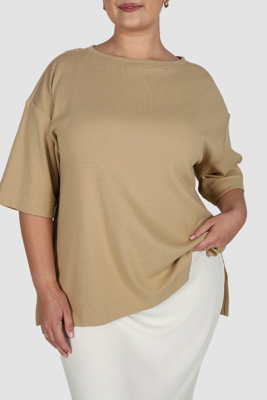 HAVEN OVERSIZED TEE NEUTRAL - Fayt The Label