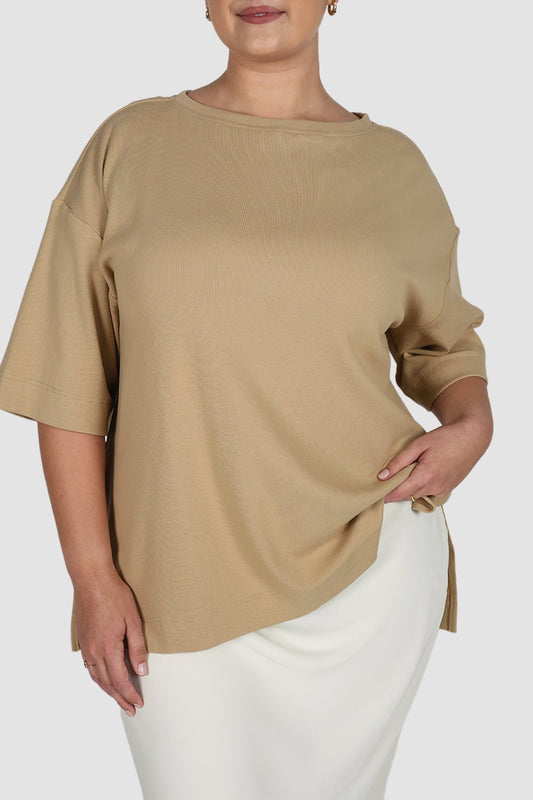 HAVEN OVERSIZED TEE NEUTRAL - Fayt The Label