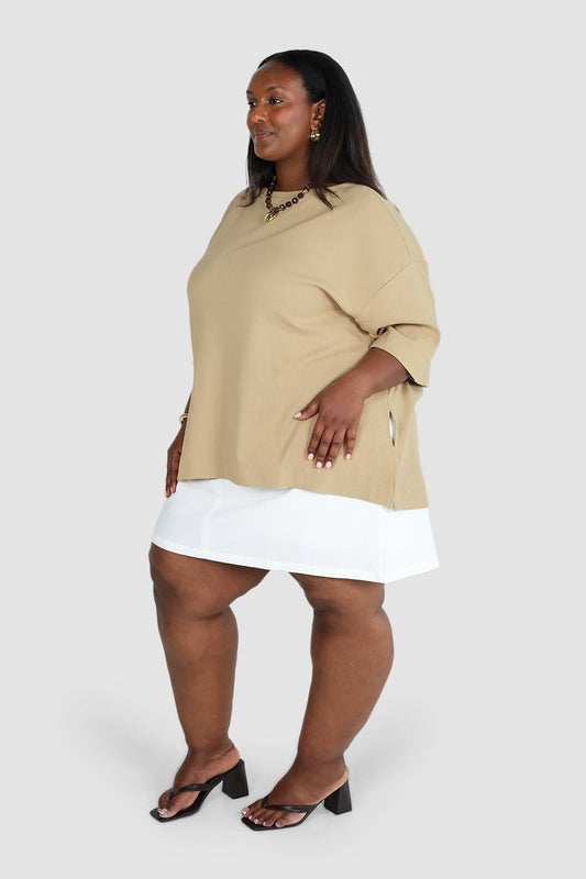 HAVEN OVERSIZED TEE NEUTRAL - Fayt The Label