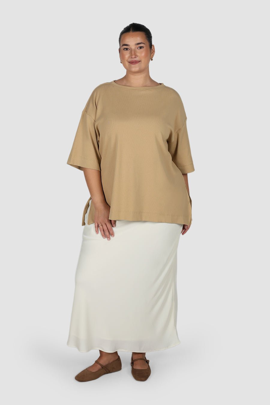 HAVEN OVERSIZED TEE NEUTRAL - Fayt The Label