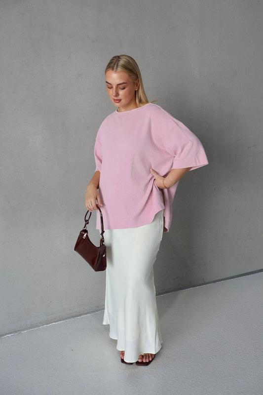HAVEN OVERSIZED TEE SOFT PINK - Fayt The Label