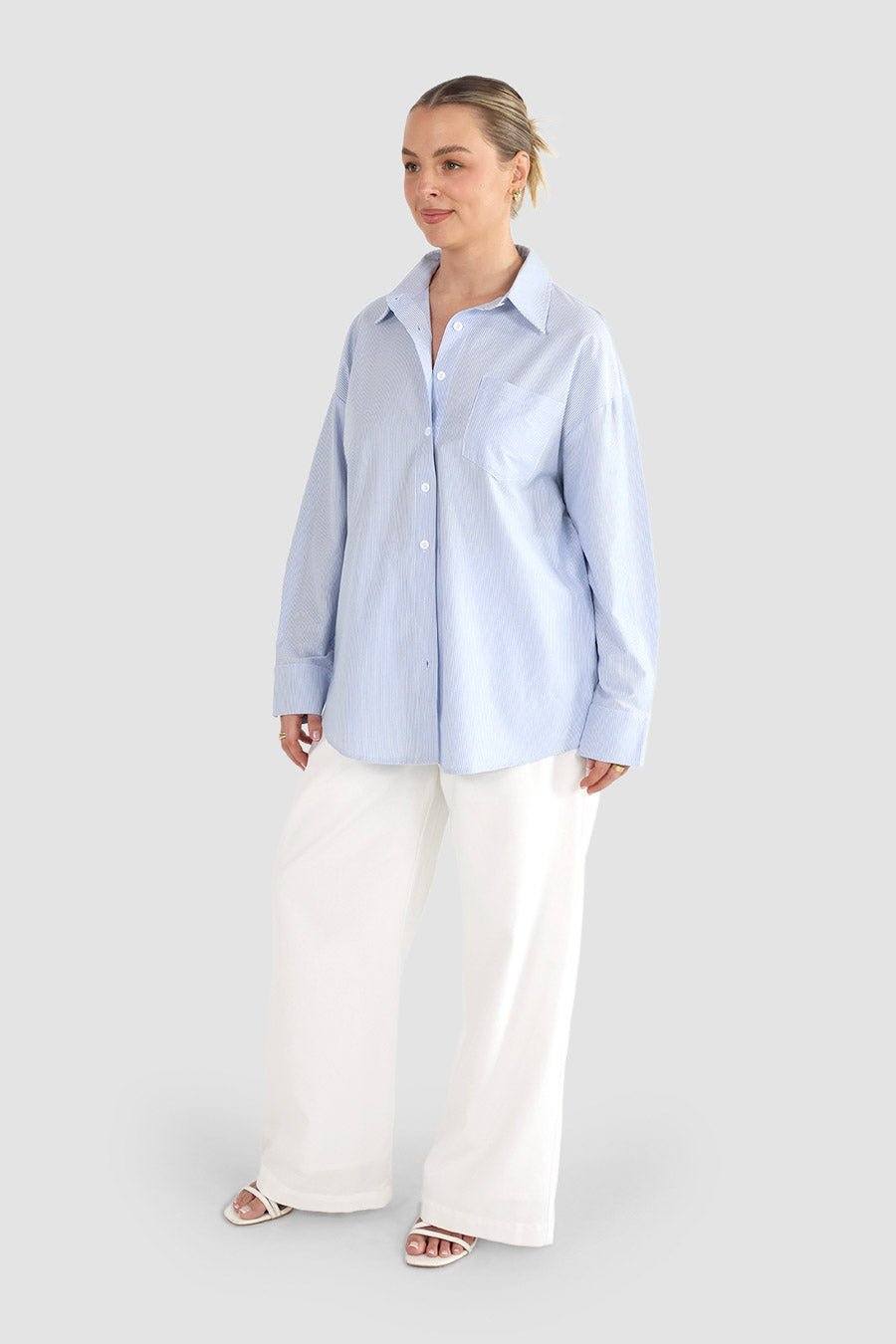 HENLEY SHIRT BLUE STRIPE - Fayt The Label