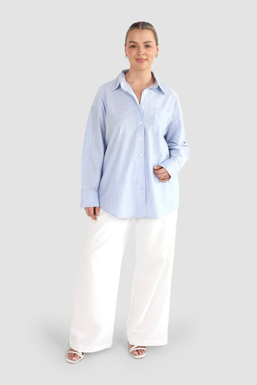 HENLEY SHIRT BLUE STRIPE - Fayt The Label