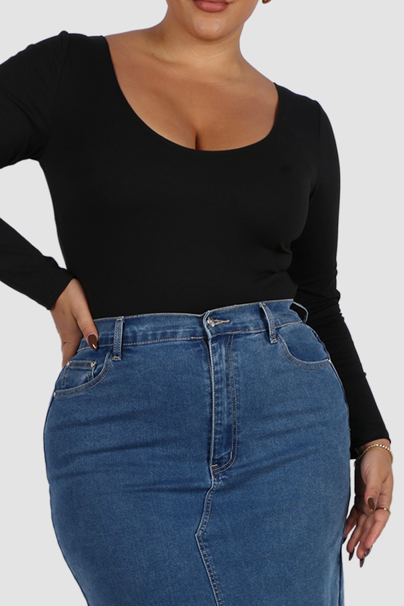 HUDSON MIDI SKIRT DEEP BLUE - Fayt The Label