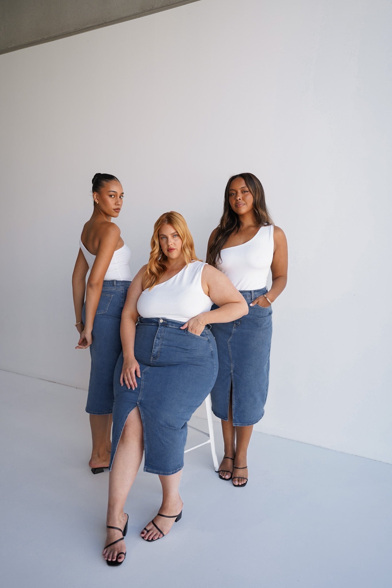 HUDSON MIDI SKIRT DEEP BLUE - Fayt The Label