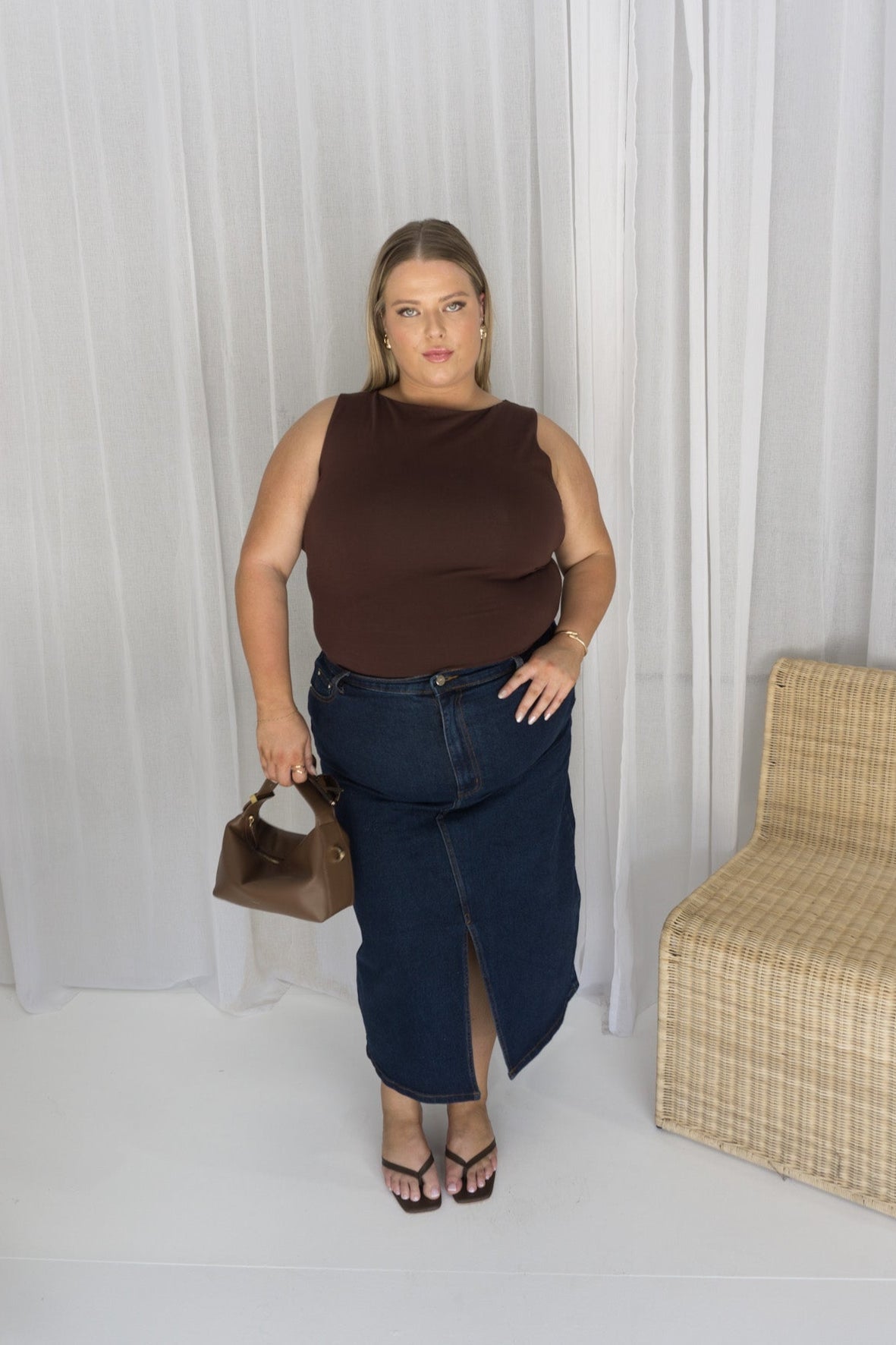 HUDSON MIDI SKIRT MIDNIGHT BLUE - Fayt The Label