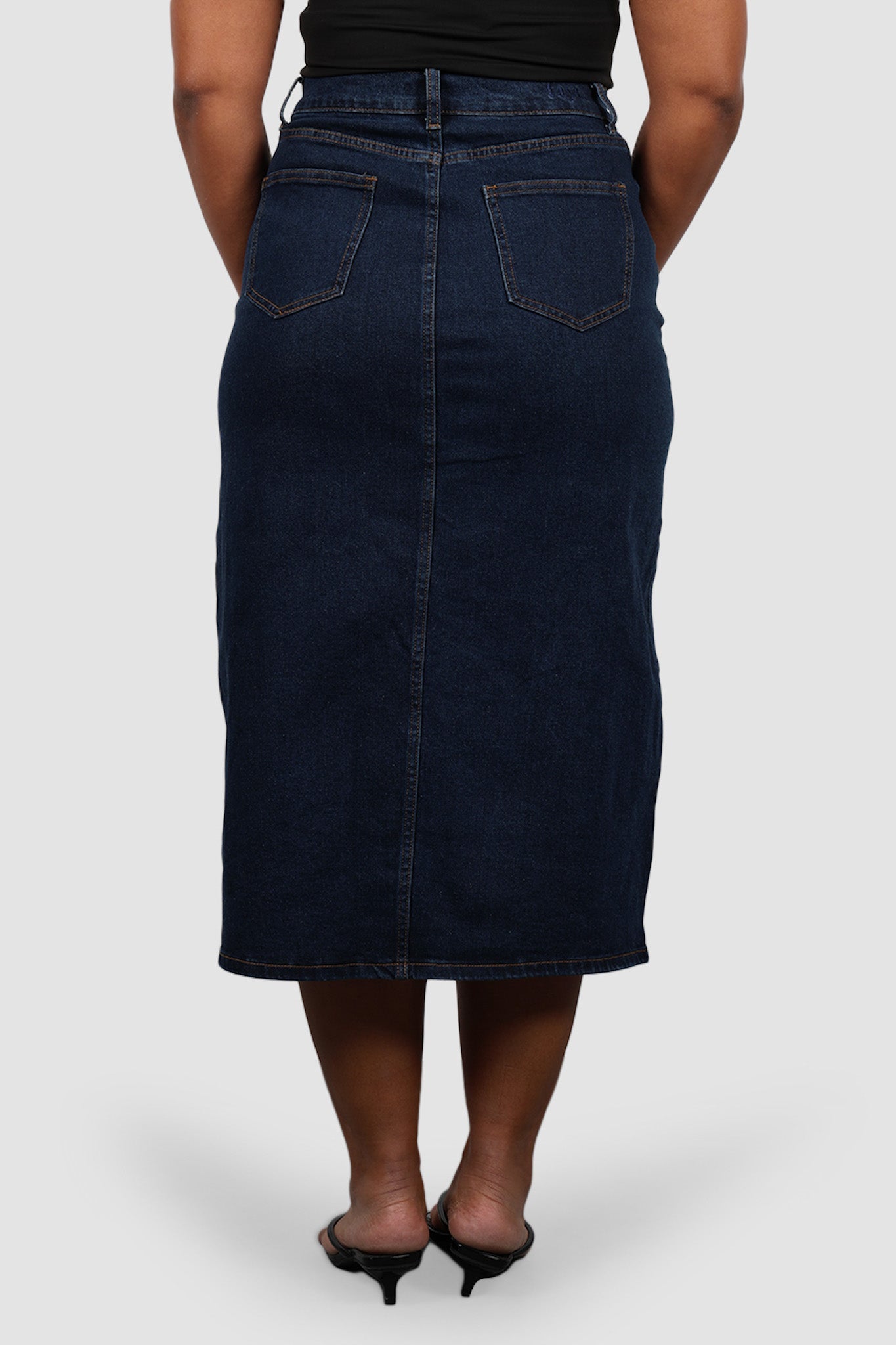 HUDSON MIDI SKIRT MIDNIGHT BLUE - Fayt The Label