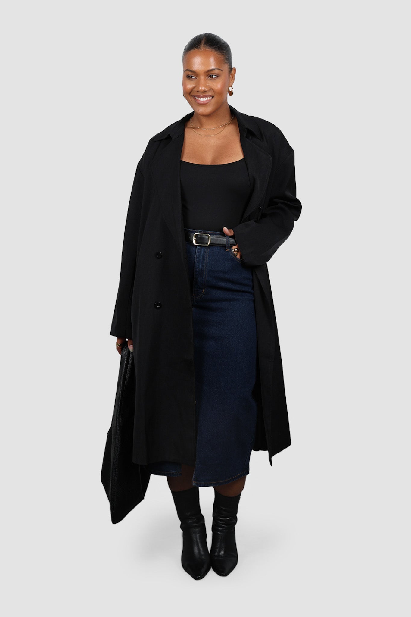 HUDSON MIDI SKIRT MIDNIGHT BLUE - Fayt The Label