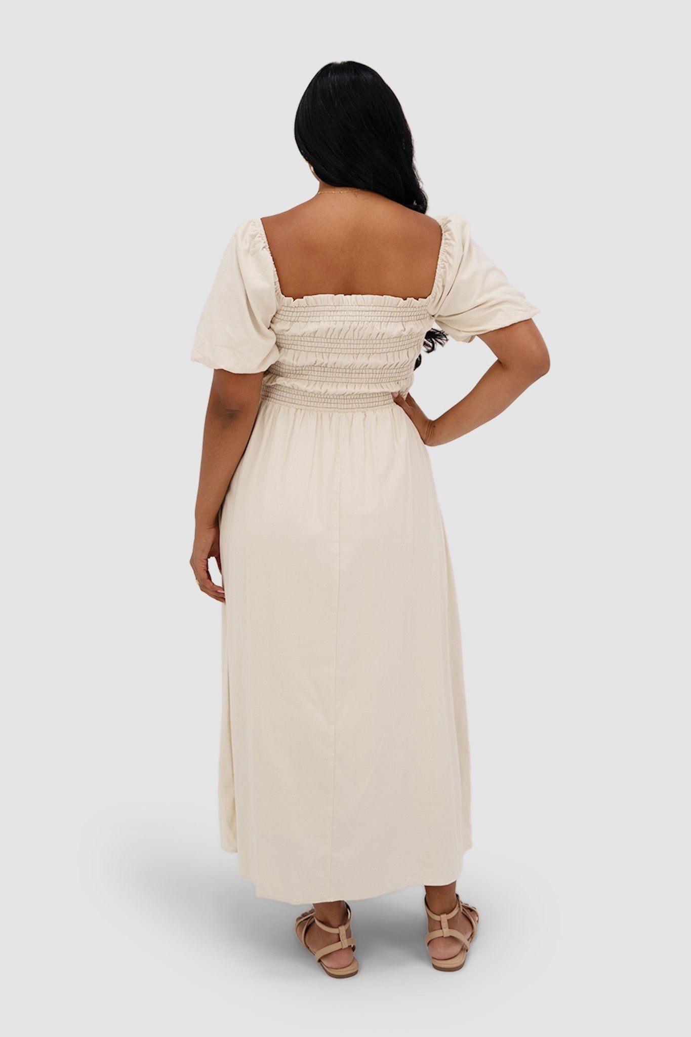 maxi dress neutral colours Baltic Born Womens Katherine Maxi Dress | Cream + Rust Floral