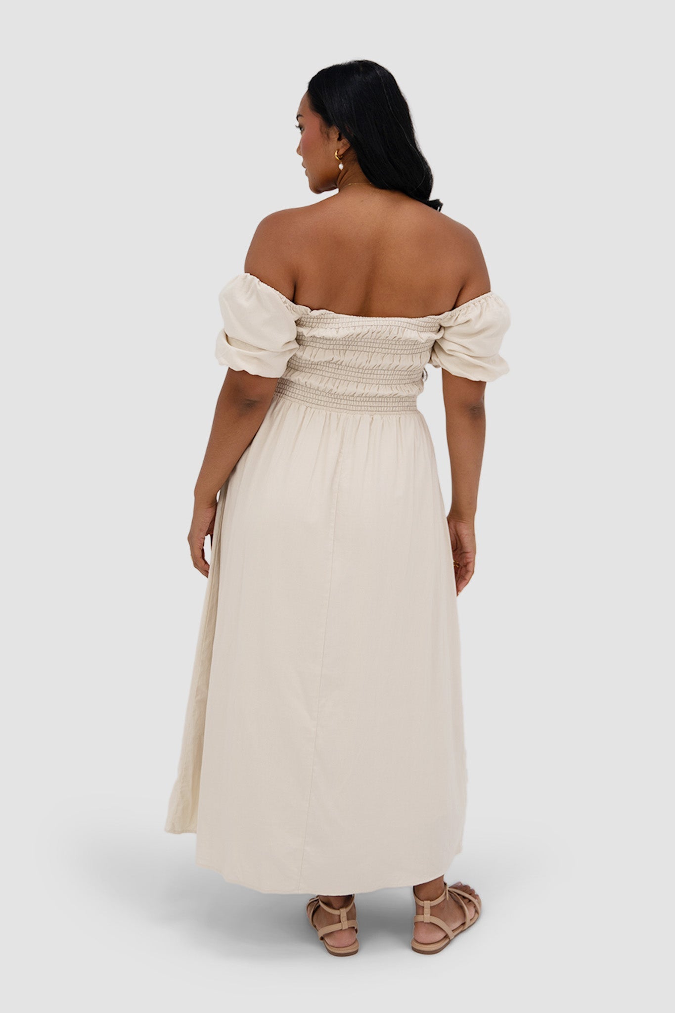 ISMAE MAXI DRESS NEUTRAL - Fayt The Label