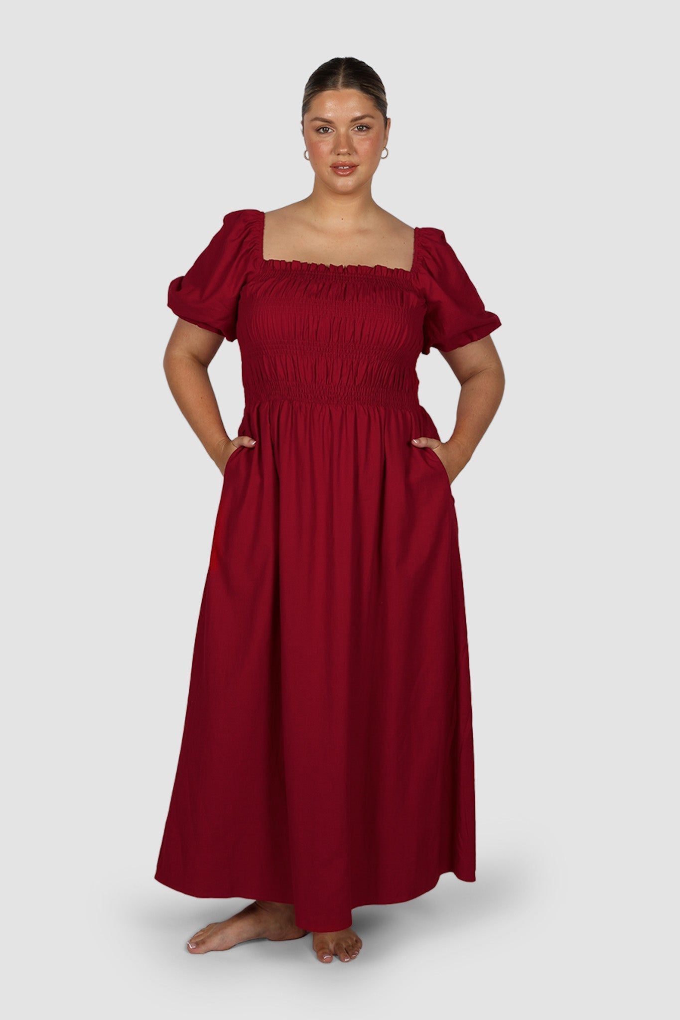 ISMAE MAXI DRESS RED - Fayt The Label