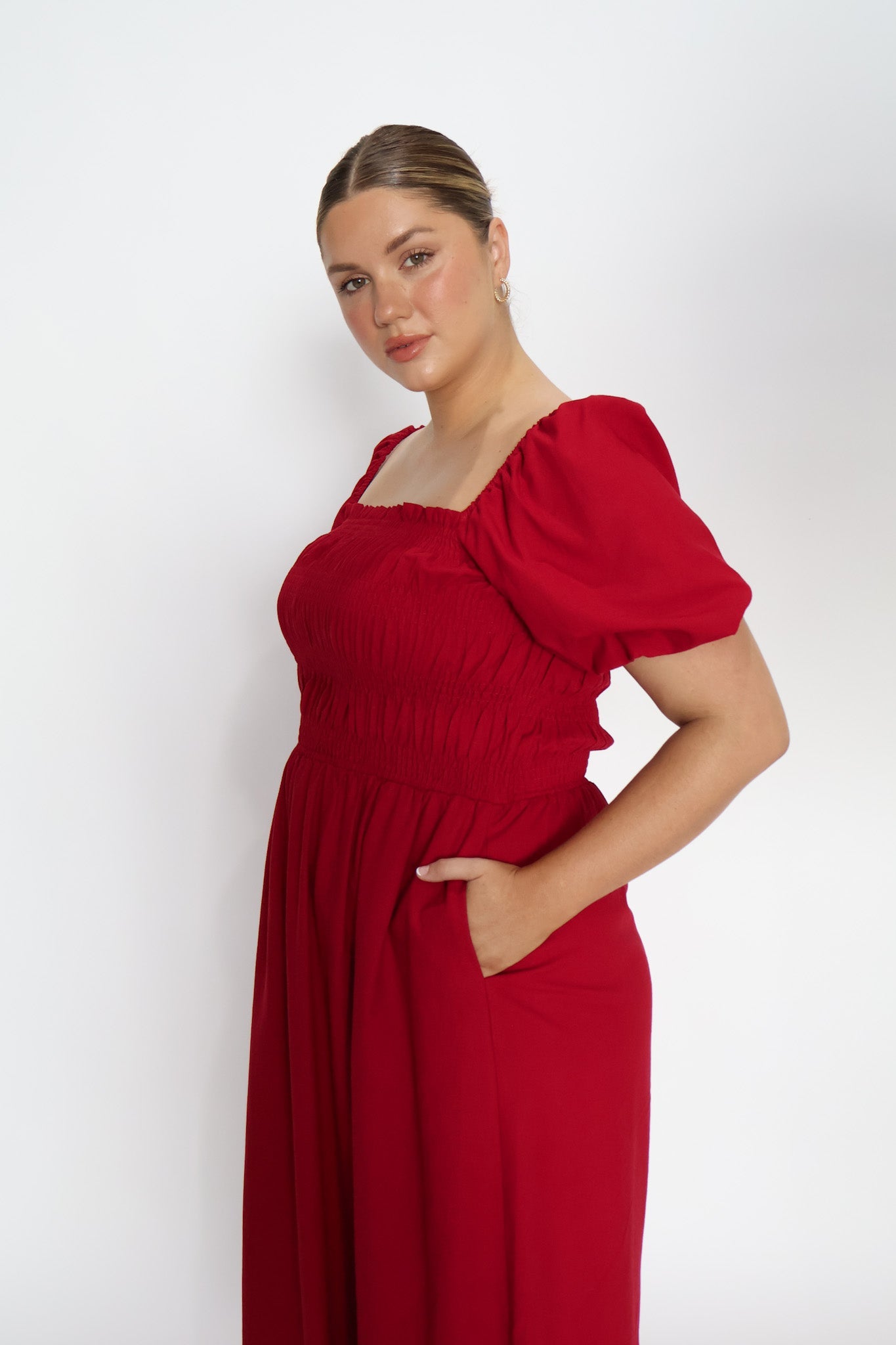 ISMAE MAXI DRESS RED - Fayt The Label