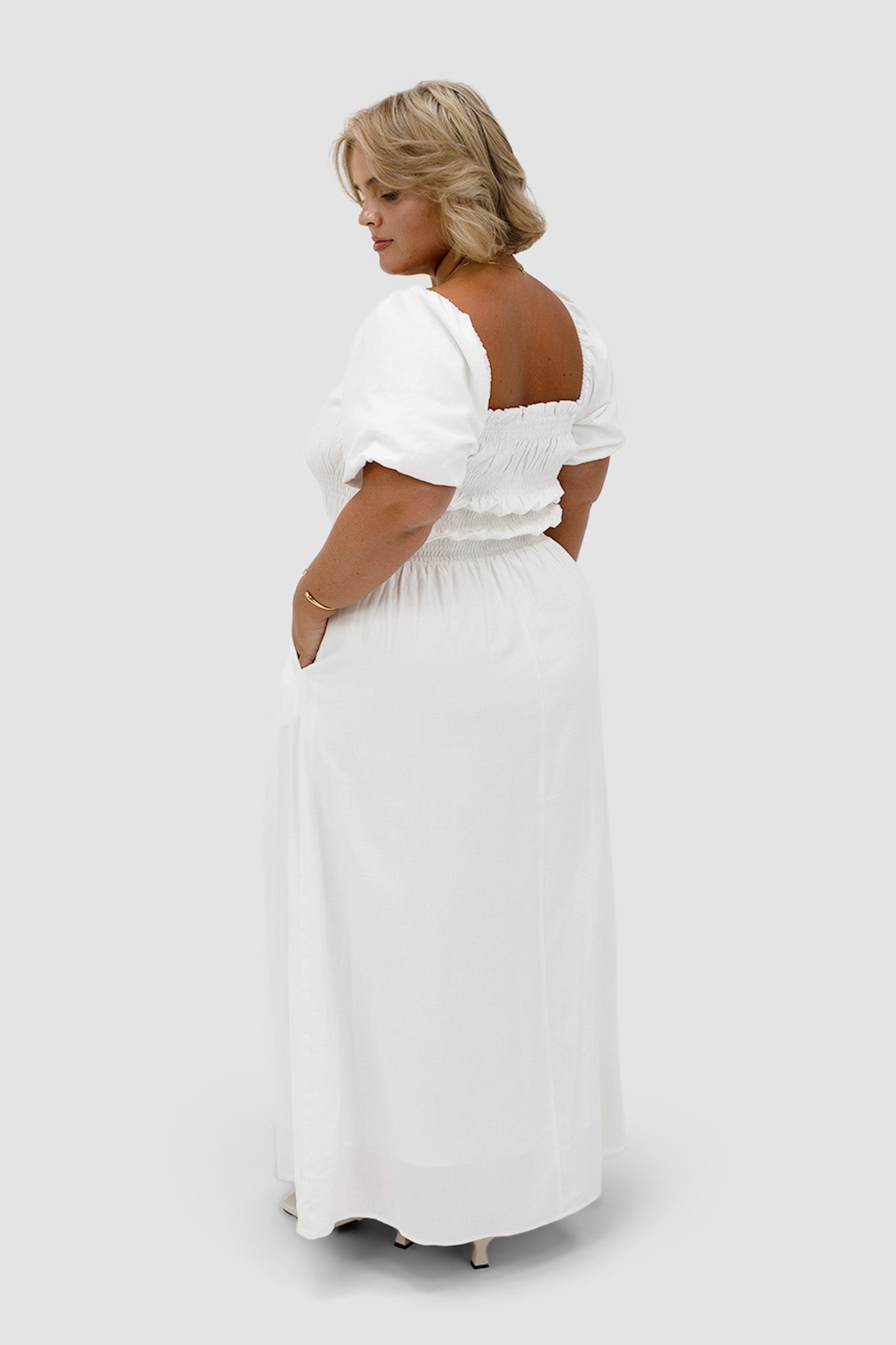 ISMAE MAXI DRESS WHITE - Fayt The Label