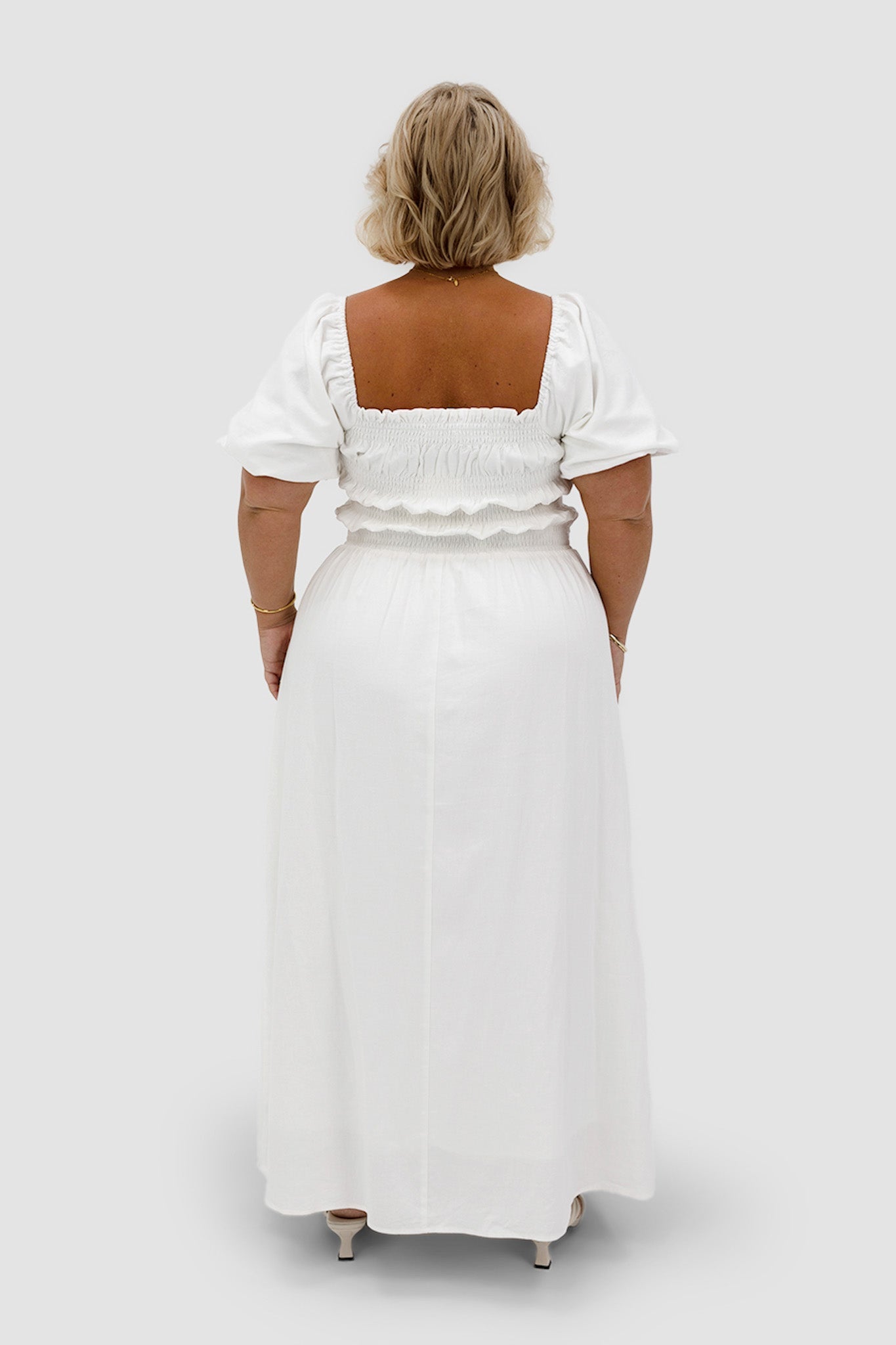 ISMAE MAXI DRESS WHITE - Fayt The Label