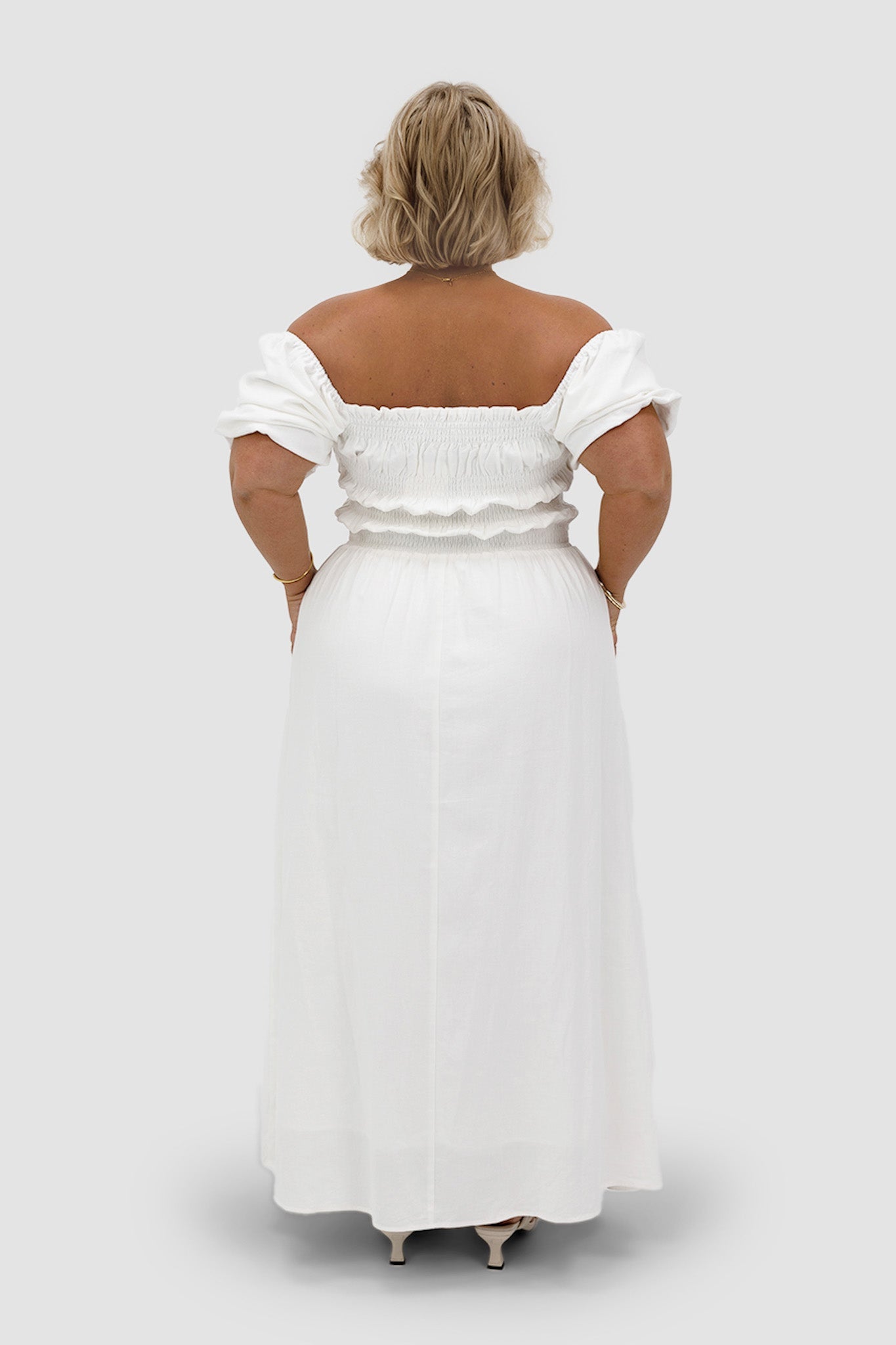 ISMAE MAXI DRESS WHITE - Fayt The Label