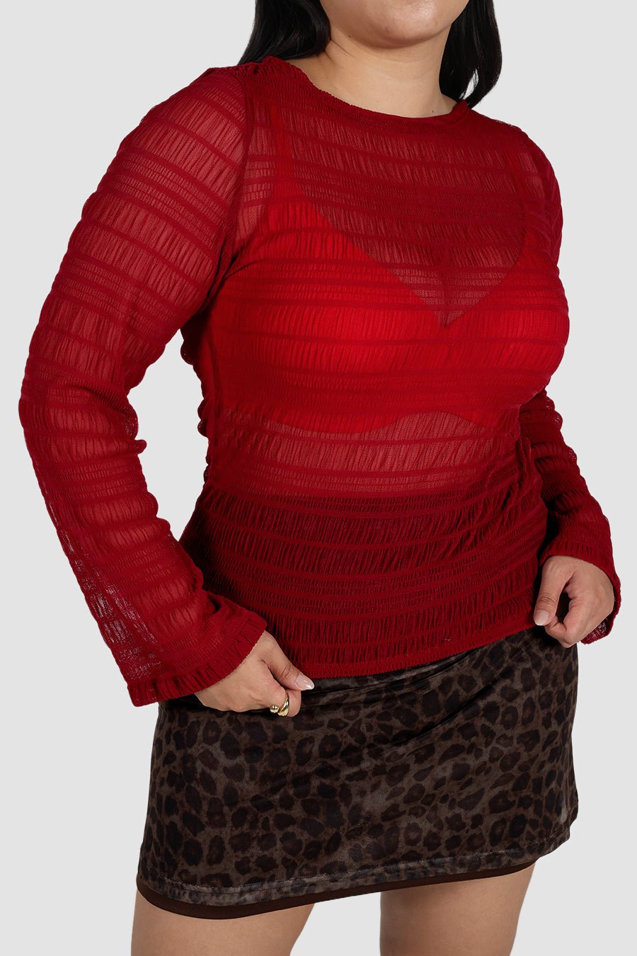 IVARA TOP DEEP RED - Fayt The Label