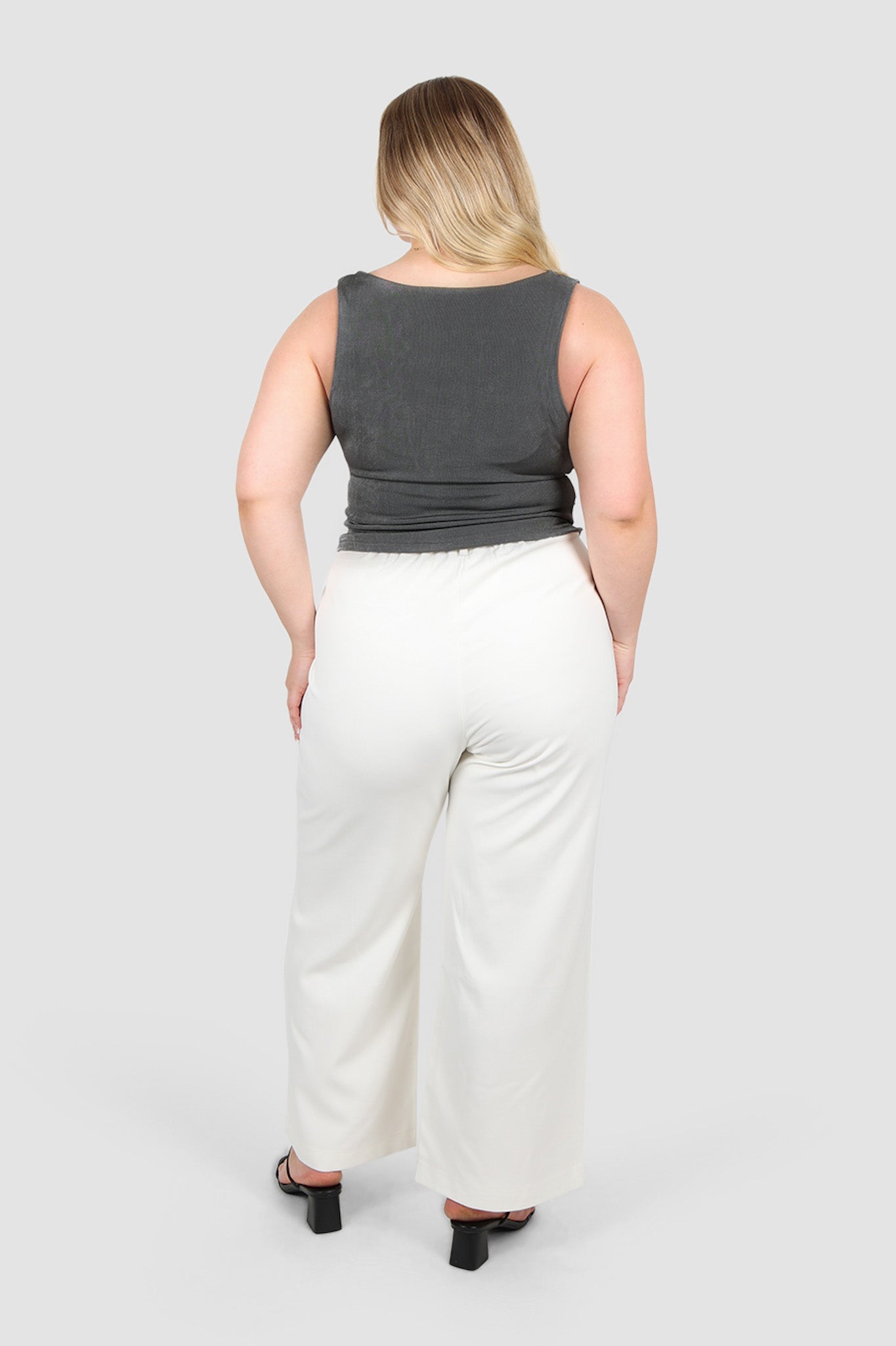 IVES COWL NECK TOP GUNMETAL - Fayt The Label