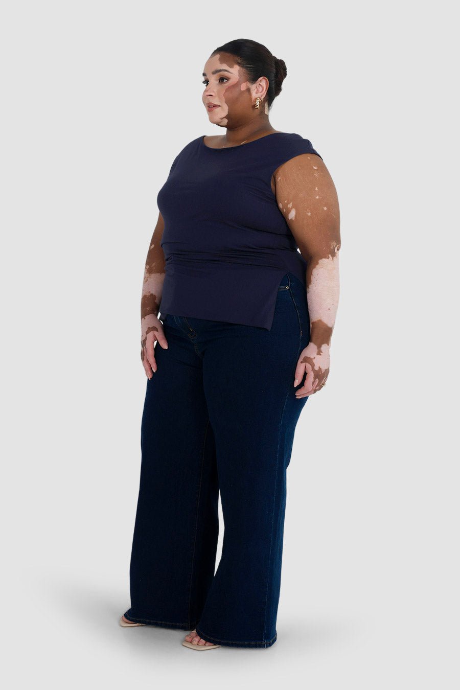 IVIE TOP NAVY - Fayt The Label