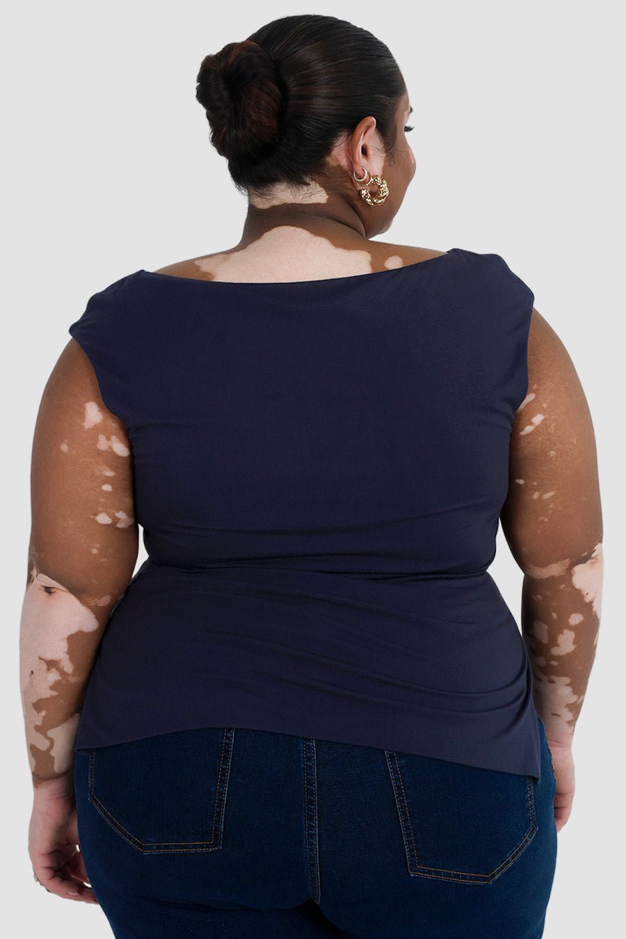 IVIE TOP NAVY - Fayt The Label